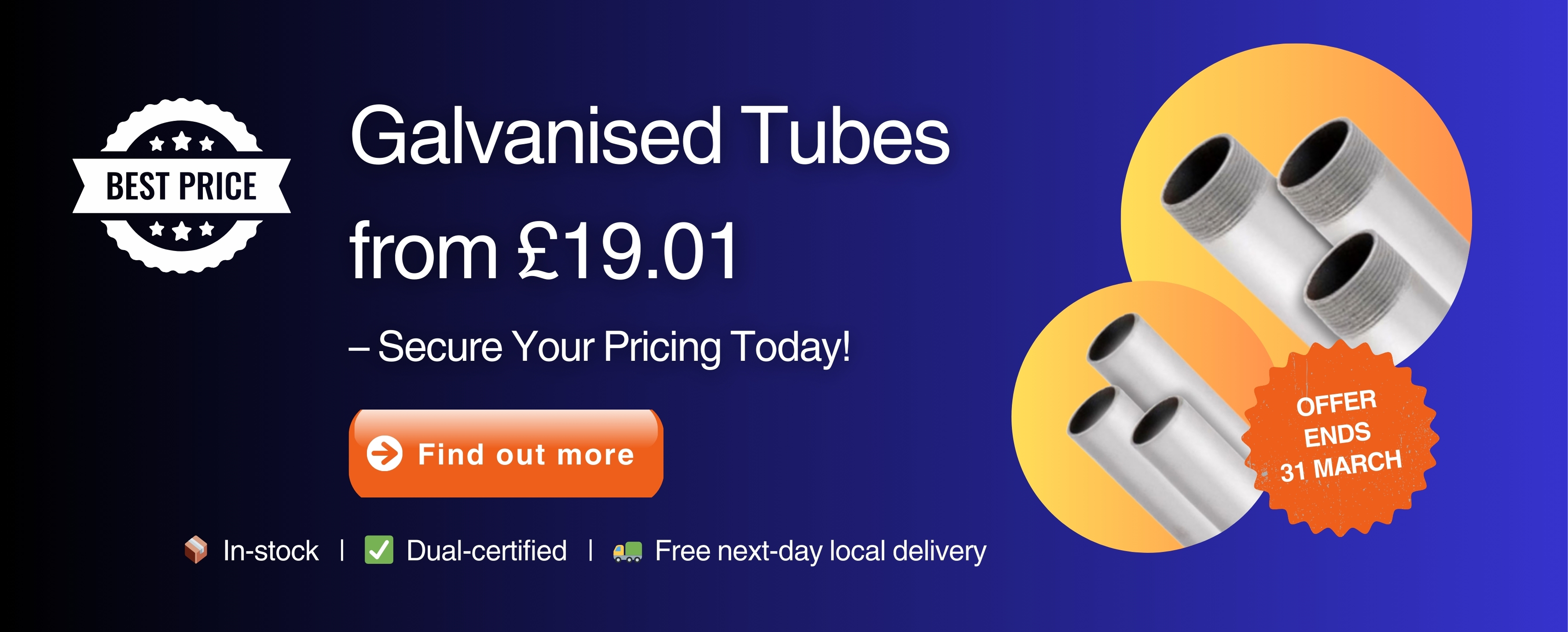 Hacketts Pipeline | Best Price on Galvanised Tubes